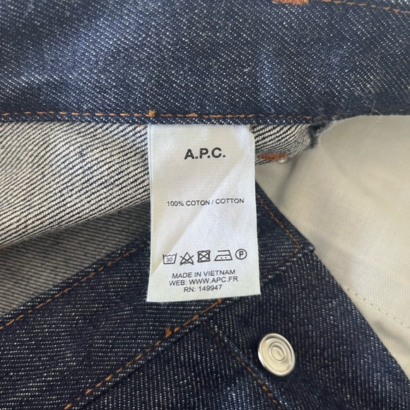 A.P.C. Blue Jeans - Raw Denim worn once!! - Picture 2 of 5